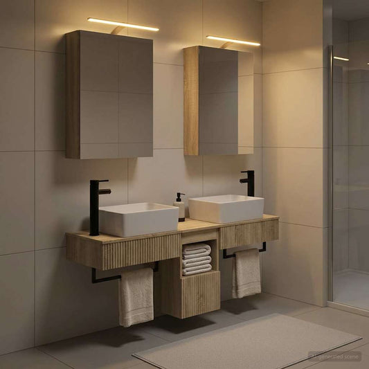 vidaXL Bathroom Cabinet Set 5 pcs Sonoma Oak Engineered Wood
