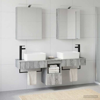 vidaXL Bathroom Cabinet Set 5 pcs Grey Sonoma Engineered Wood