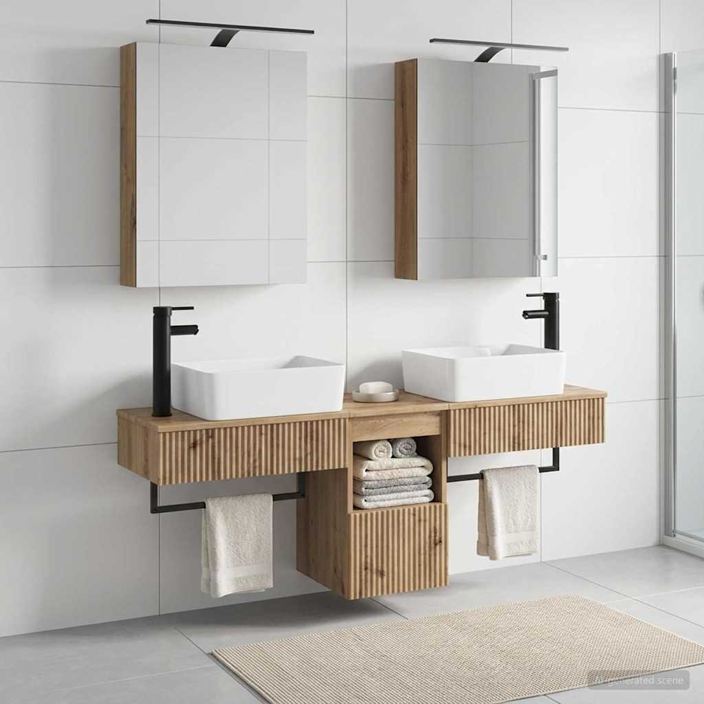 vidaXL Bathroom Cabinet Set 5 pcs Artisan Oak Engineered Wood