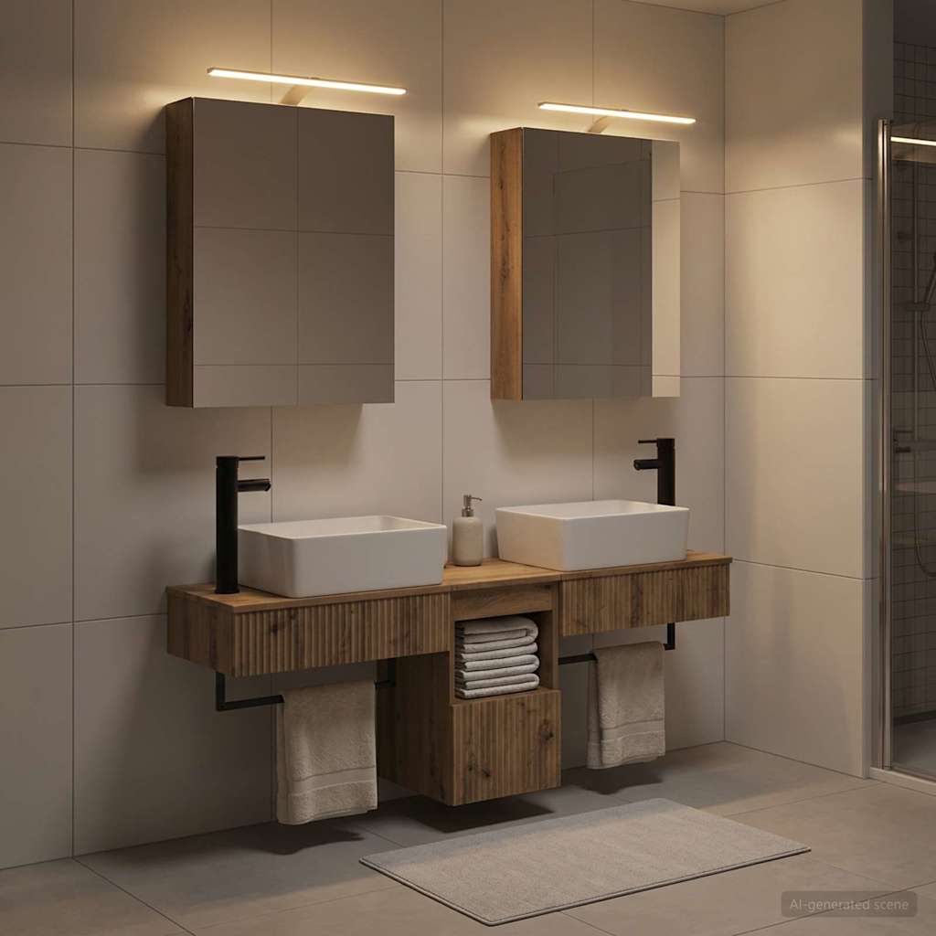 vidaXL Bathroom Cabinet Set 5 pcs Artisan Oak Engineered Wood
