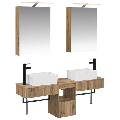 vidaXL Bathroom Cabinet Set 5 pcs Artisan Oak 50 x 14.5 x 70 cm