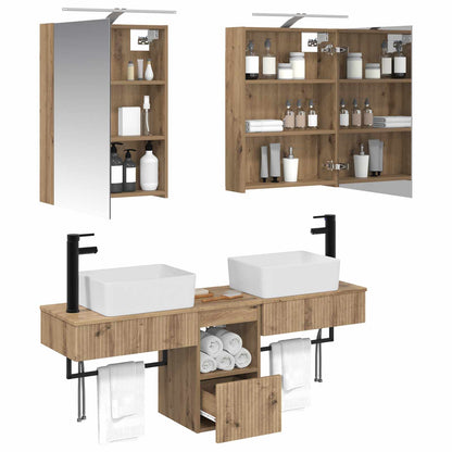 vidaXL Bathroom Cabinet Set 5 pcs Artisan Oak 50 x 14.5 x 70 cm