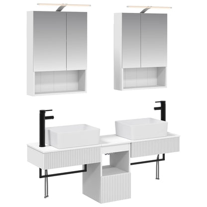 vidaXL Bathroom Cabinet Set 5 pcs White 50 x 14.5 x 70 cm