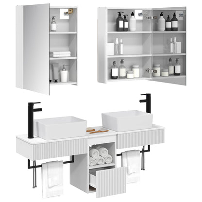 vidaXL Bathroom Cabinet Set 5 pcs White 53 x 15.5 x 70 cm
