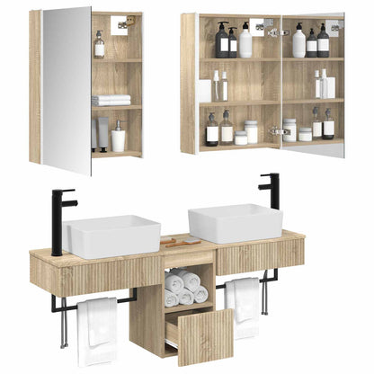 vidaXL Bathroom Cabinet Set 5 pcs Sonoma Oak 53 x 15.5 x 70 cm