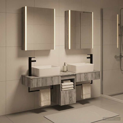 vidaXL Bathroom Cabinet Set 5 pcs Grey Sonoma Engineered Wood
