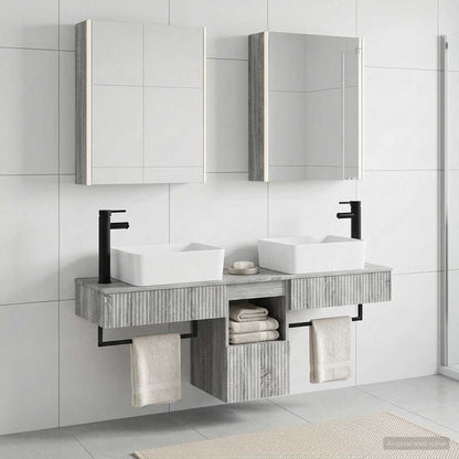 vidaXL Bathroom Cabinet Set 5 pcs Grey Sonoma Engineered Wood