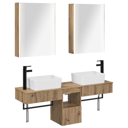 vidaXL Bathroom Cabinet Set 5 pcs Artisan Oak 53 x 15.5 x 70 cm