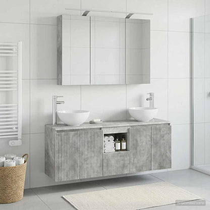 vidaXL Bathroom Cabinet Set 4 pcs Concrete Grey Engineered Wood