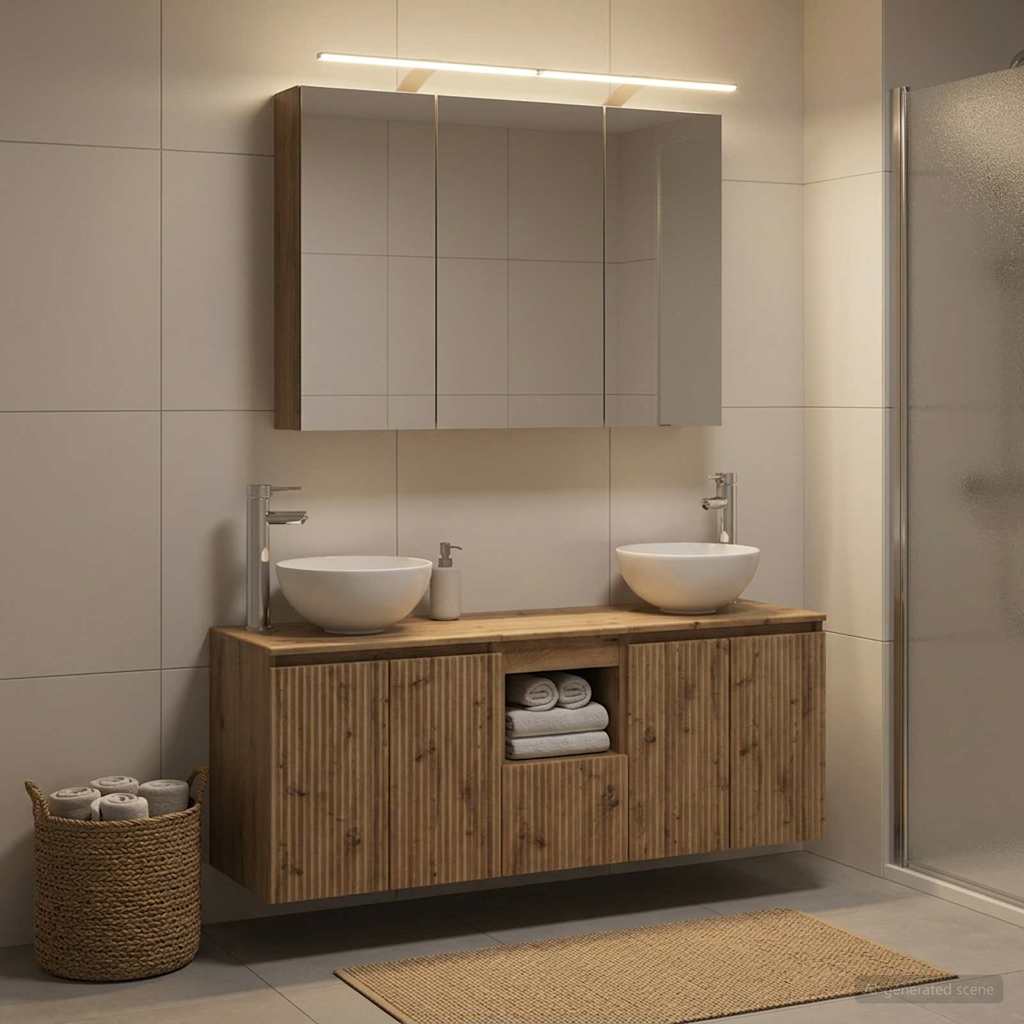 vidaXL Bathroom Cabinet Set 4 pcs Artisan Oak Engineered Wood