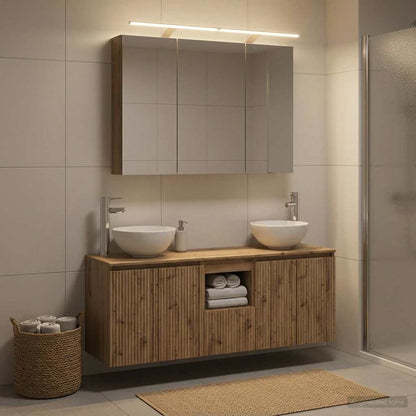 vidaXL Bathroom Cabinet Set 4 pcs Artisan Oak Engineered Wood
