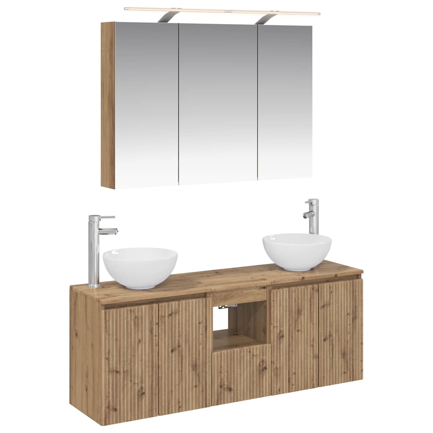 vidaXL Bathroom Cabinet Set 4 pcs Artisan Oak 100 x 14.5 x 70 cm