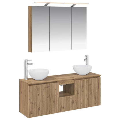 vidaXL Bathroom Cabinet Set 4 pcs Artisan Oak 100 x 14.5 x 70 cm