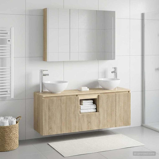 vidaXL Bathroom Cabinet Set 4 pcs Sonoma Oak Engineered Wood