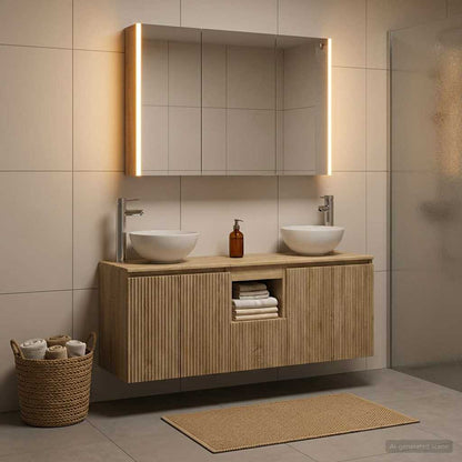 vidaXL Bathroom Cabinet Set 4 pcs Sonoma Oak Engineered Wood