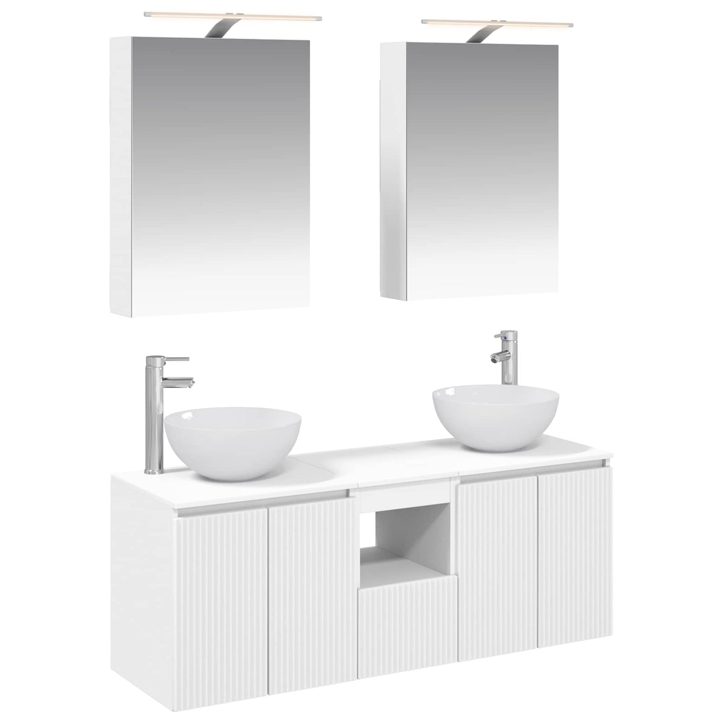 vidaXL Bathroom Cabinet Set 5 pcs White 50 x 14.5 x 70 cm
