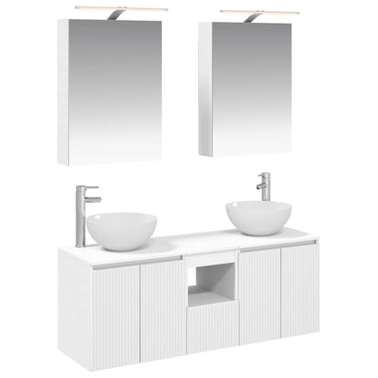 vidaXL Bathroom Cabinet Set 5 pcs White 50 x 14.5 x 70 cm