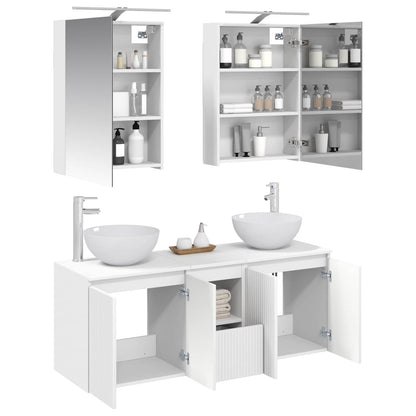 vidaXL Bathroom Cabinet Set 5 pcs White 50 x 14.5 x 70 cm