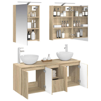 vidaXL Bathroom Cabinet Set 5 pcs Sonoma Oak 50 x 14.5 x 70 cm