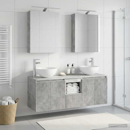 vidaXL Bathroom Cabinet Set 5 pcs Concrete Grey Engineered Wood
