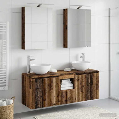 vidaXL Bathroom Cabinet Set 5 pcs Old Wood Engineered Wood