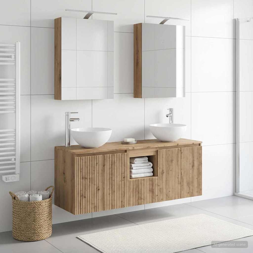 vidaXL Bathroom Cabinet Set 5 pcs Artisan Oak Engineered Wood