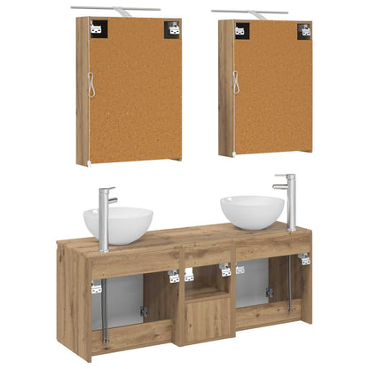 vidaXL Bathroom Cabinet Set 5 pcs Artisan Oak 50 x 14.5 x 70 cm