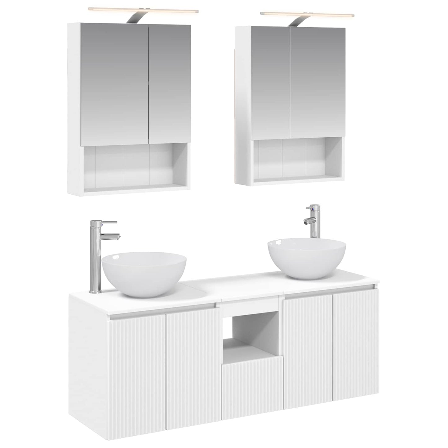 vidaXL Bathroom Cabinet Set 5 pcs White 50 x 14.5 x 70 cm