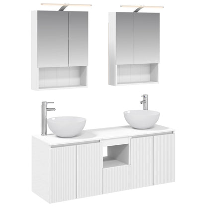 vidaXL Bathroom Cabinet Set 5 pcs White 50 x 14.5 x 70 cm