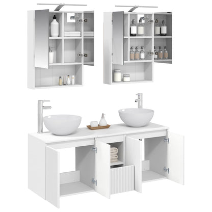 vidaXL Bathroom Cabinet Set 5 pcs White 50 x 14.5 x 70 cm