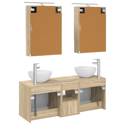 vidaXL Bathroom Cabinet Set 5 pcs Sonoma Oak 50 x 14.5 x 70 cm
