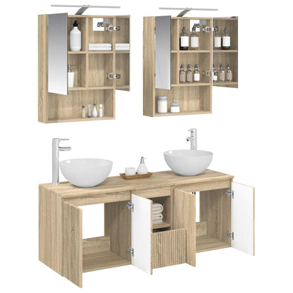 vidaXL Bathroom Cabinet Set 5 pcs Sonoma Oak 50 x 14.5 x 70 cm