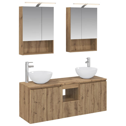 vidaXL Bathroom Cabinet Set 5 pcs Artisan Oak 50 x 14.5 x 70 cm
