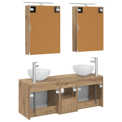 vidaXL Bathroom Cabinet Set 5 pcs Artisan Oak 50 x 14.5 x 70 cm