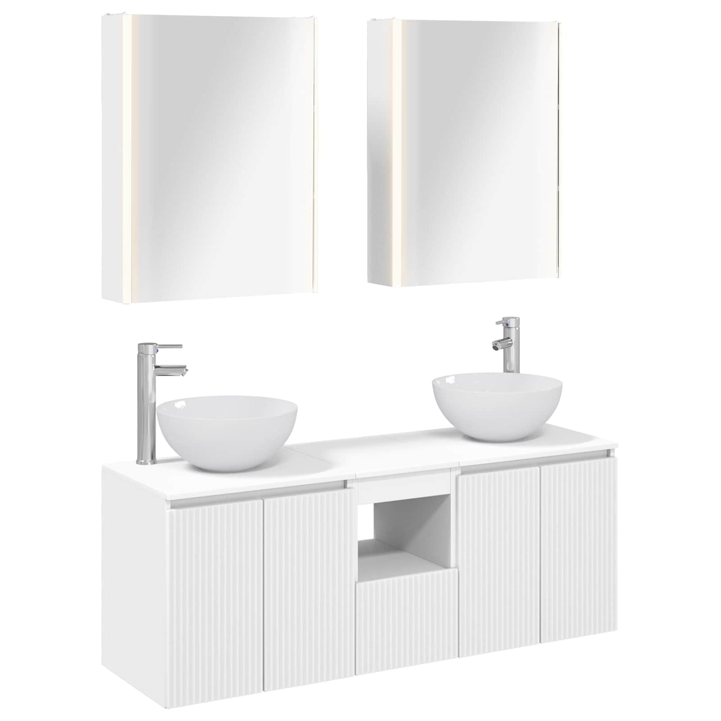 vidaXL Bathroom Cabinet Set 5 pcs White 53 x 15.5 x 70 cm