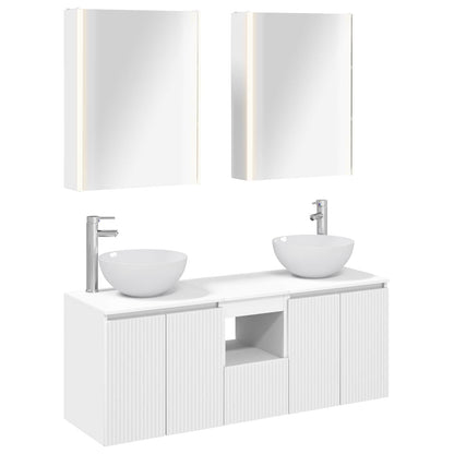 vidaXL Bathroom Cabinet Set 5 pcs White 53 x 15.5 x 70 cm