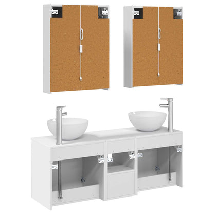 vidaXL Bathroom Cabinet Set 5 pcs White 53 x 15.5 x 70 cm