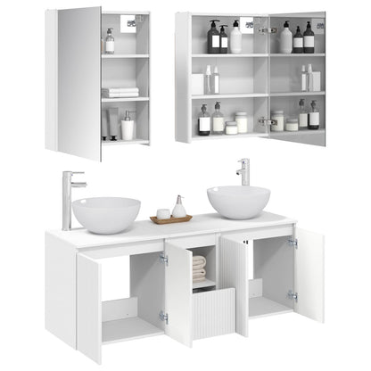 vidaXL Bathroom Cabinet Set 5 pcs White 53 x 15.5 x 70 cm