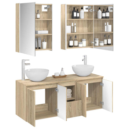 vidaXL Bathroom Cabinet Set 5 pcs Sonoma Oak 53 x 15.5 x 70 cm
