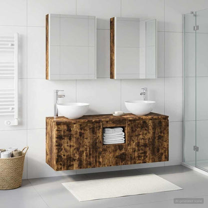 vidaXL Bathroom Cabinet Set 5 pcs Smoked Oak Engineered Wood