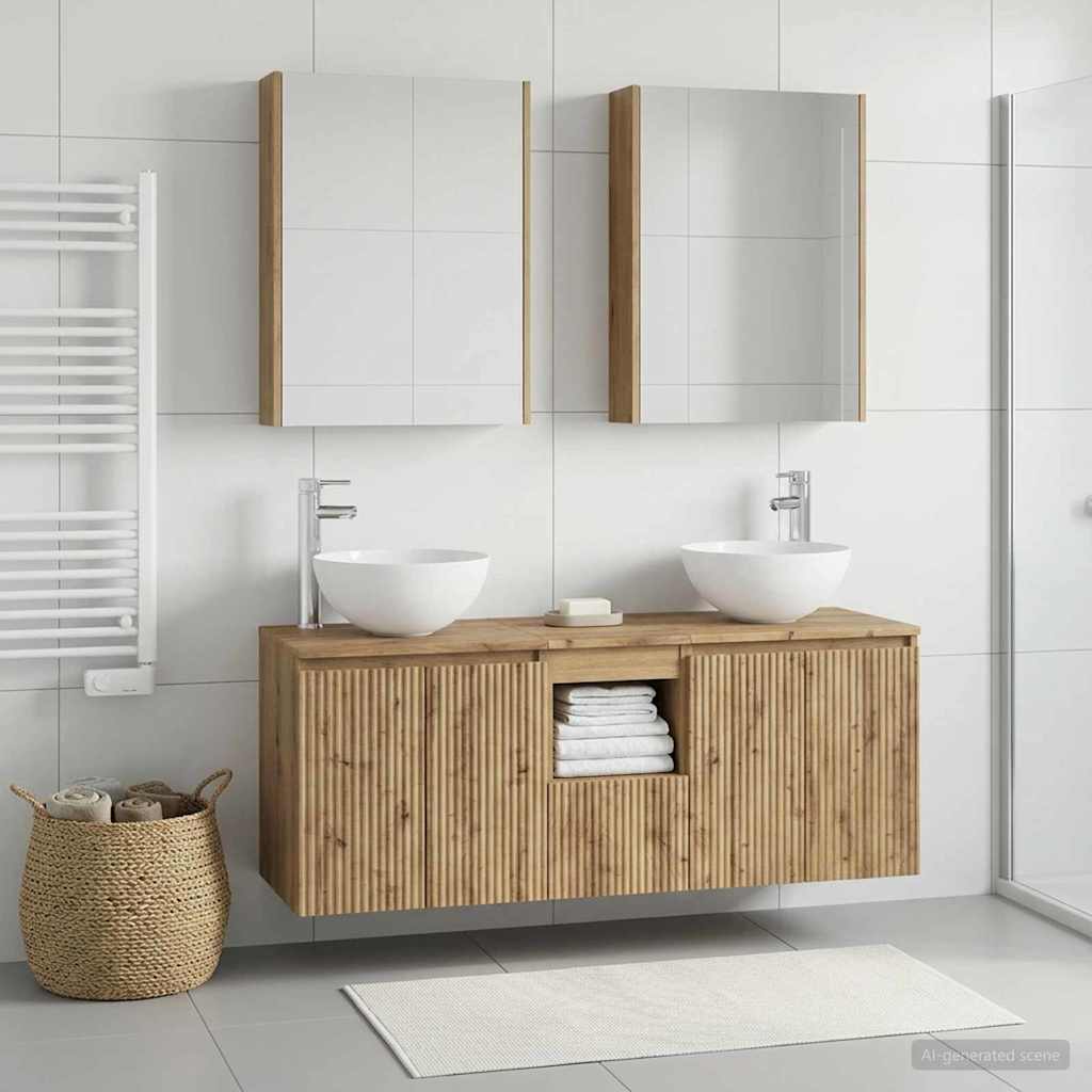 vidaXL Bathroom Cabinet Set 5 pcs Artisan Oak Engineered Wood