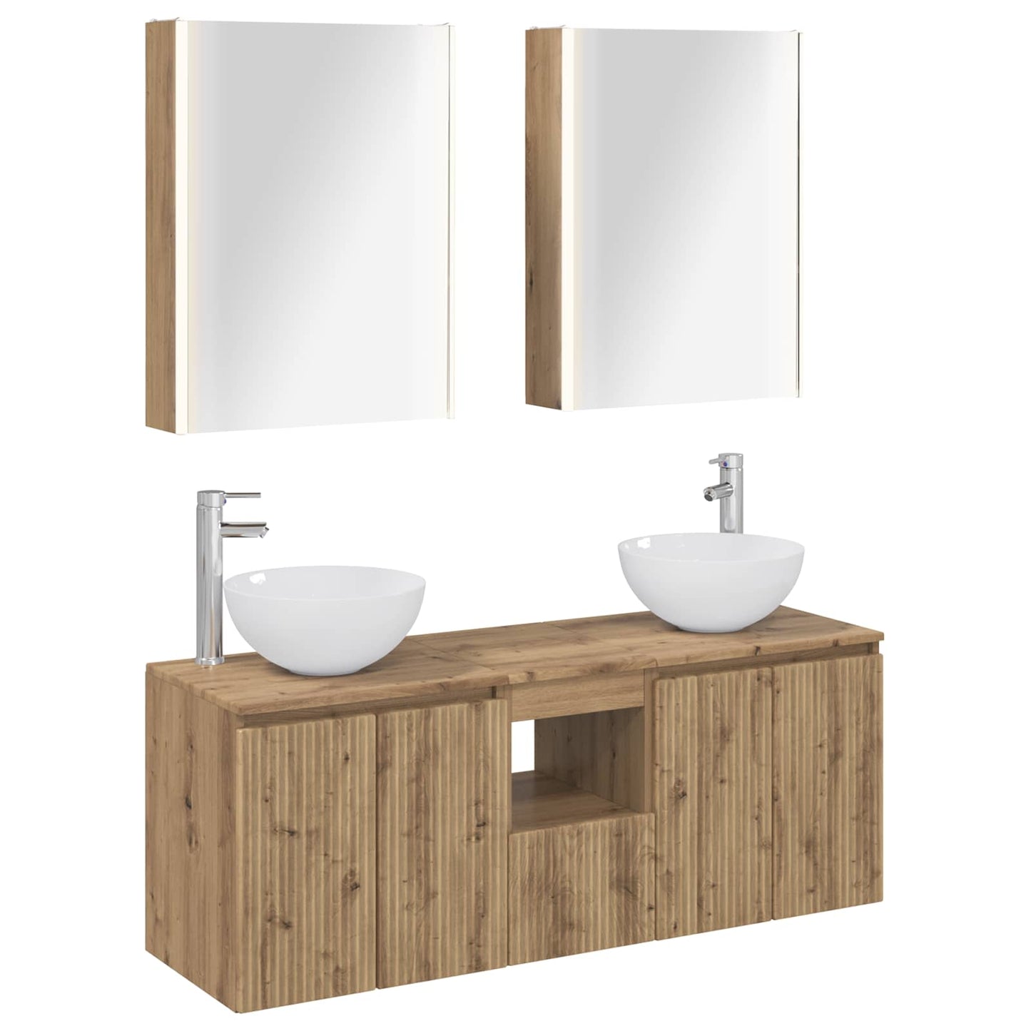 vidaXL Bathroom Cabinet Set 5 pcs Artisan Oak 53 x 15.5 x 70 cm