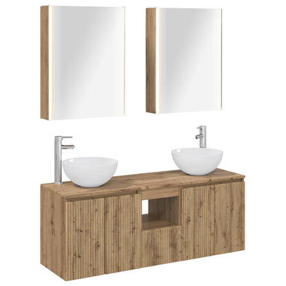 vidaXL Bathroom Cabinet Set 5 pcs Artisan Oak 53 x 15.5 x 70 cm