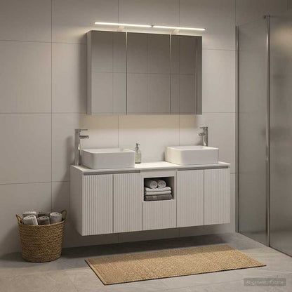 vidaXL Bathroom Cabinet Set 4 pcs White Engineered Wood
