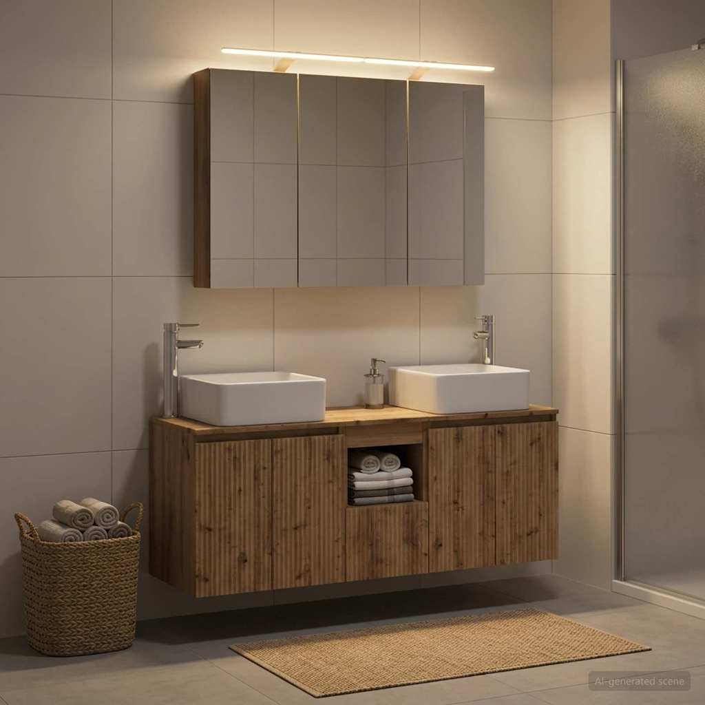 vidaXL Bathroom Cabinet Set 4 pcs Artisan Oak Engineered Wood