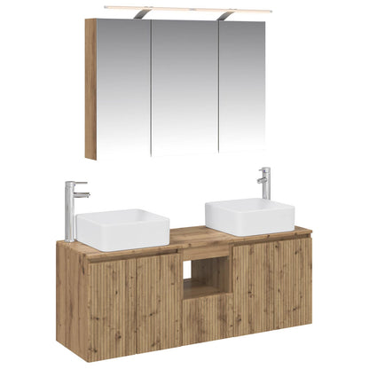 vidaXL Bathroom Cabinet Set 4 pcs Artisan Oak 100 x 14.5 x 70 cm