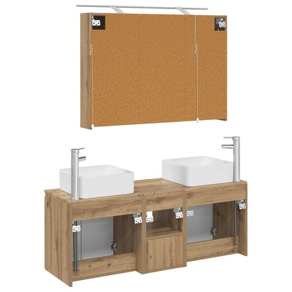 vidaXL Bathroom Cabinet Set 4 pcs Artisan Oak 100 x 14.5 x 70 cm