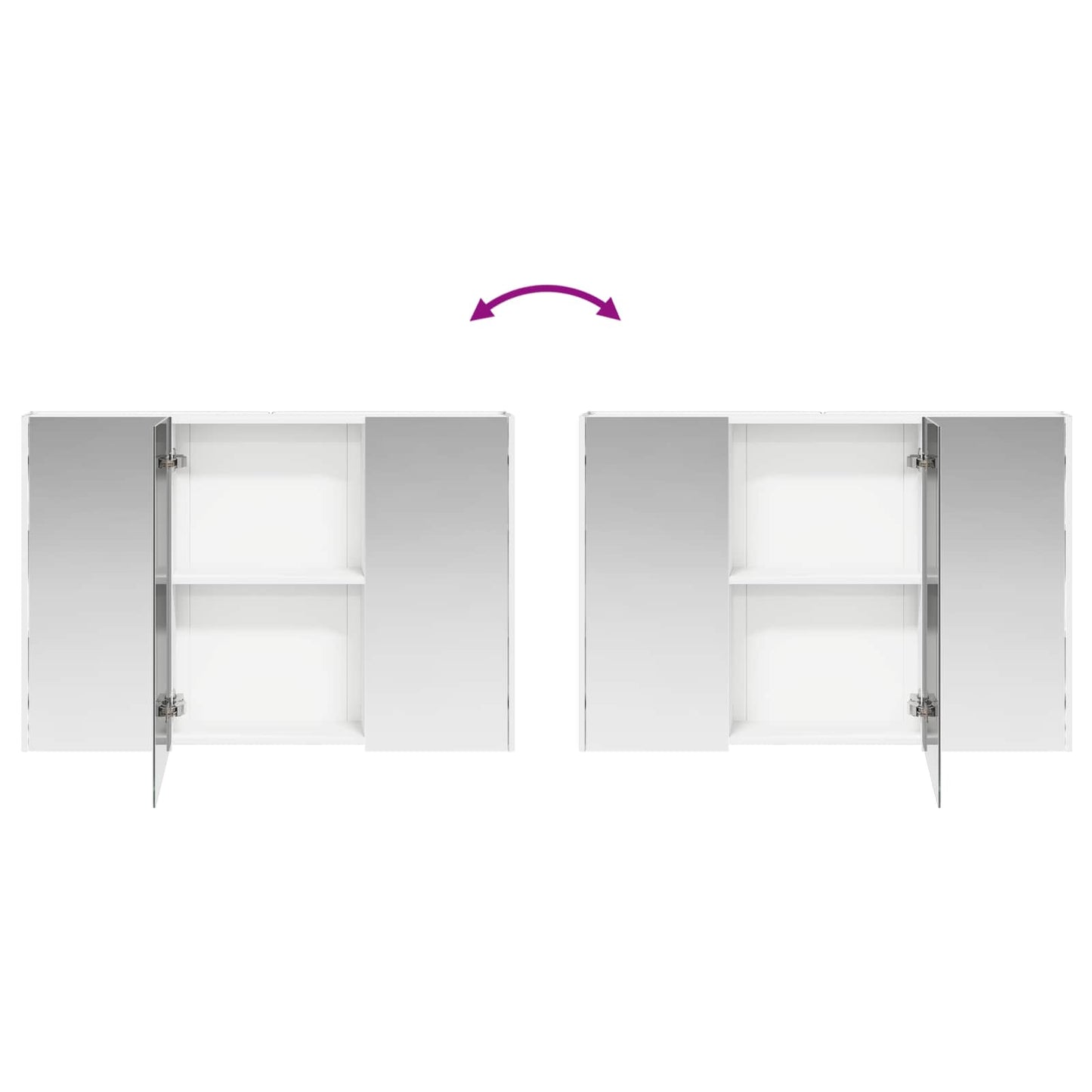 vidaXL Bathroom Cabinet Set 4 pcs White Engineered Wood