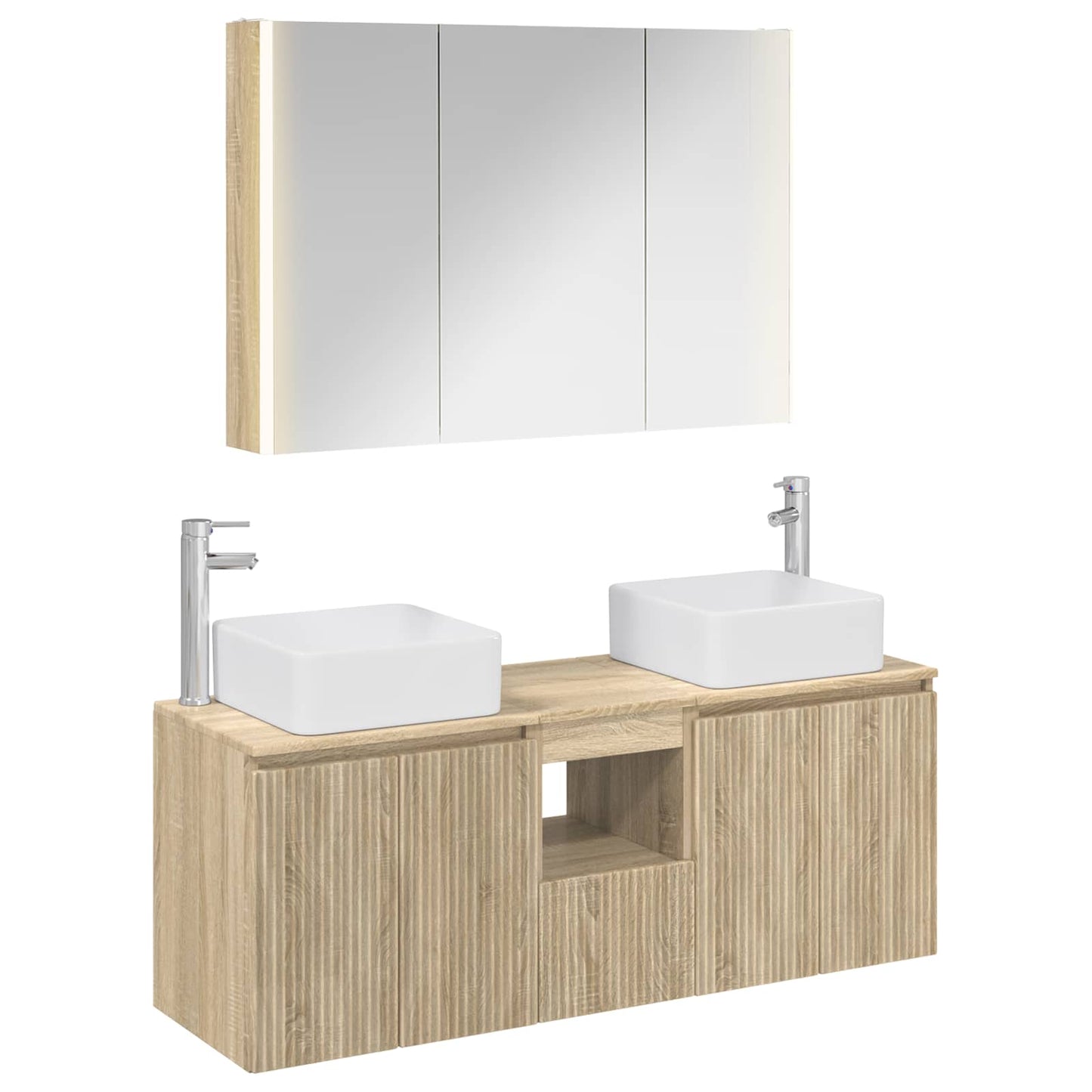 vidaXL Bathroom Cabinet Set 4 pcs Sonoma Oak Engineered Wood