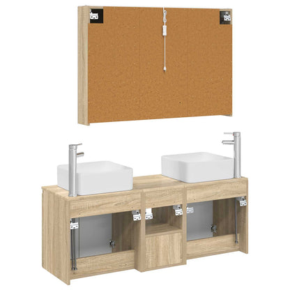 vidaXL Bathroom Cabinet Set 4 pcs Sonoma Oak Engineered Wood
